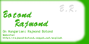 botond rajmond business card